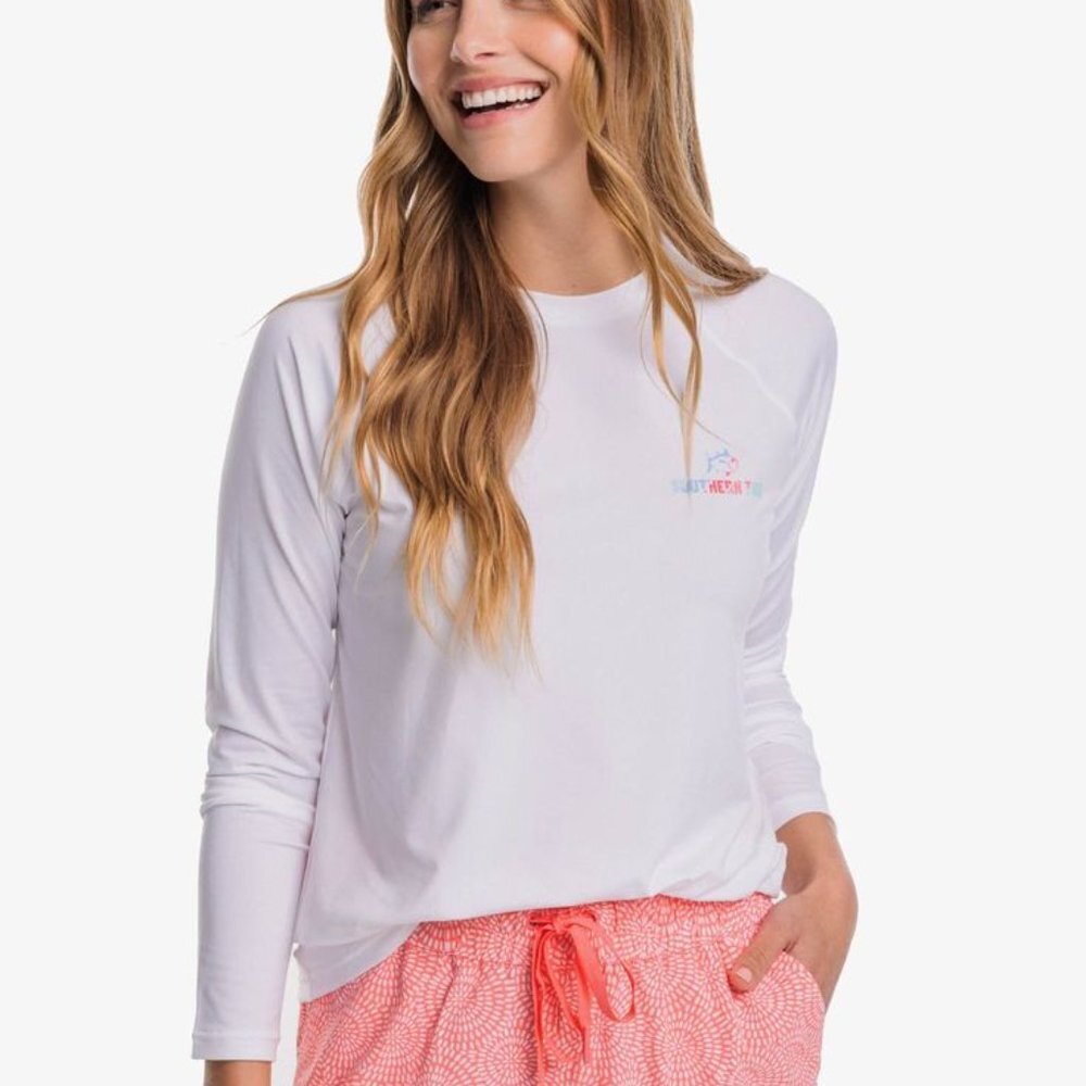 NWT Southern Tide  Women's Long Sleeve Slice Performance T-Shirt Small S